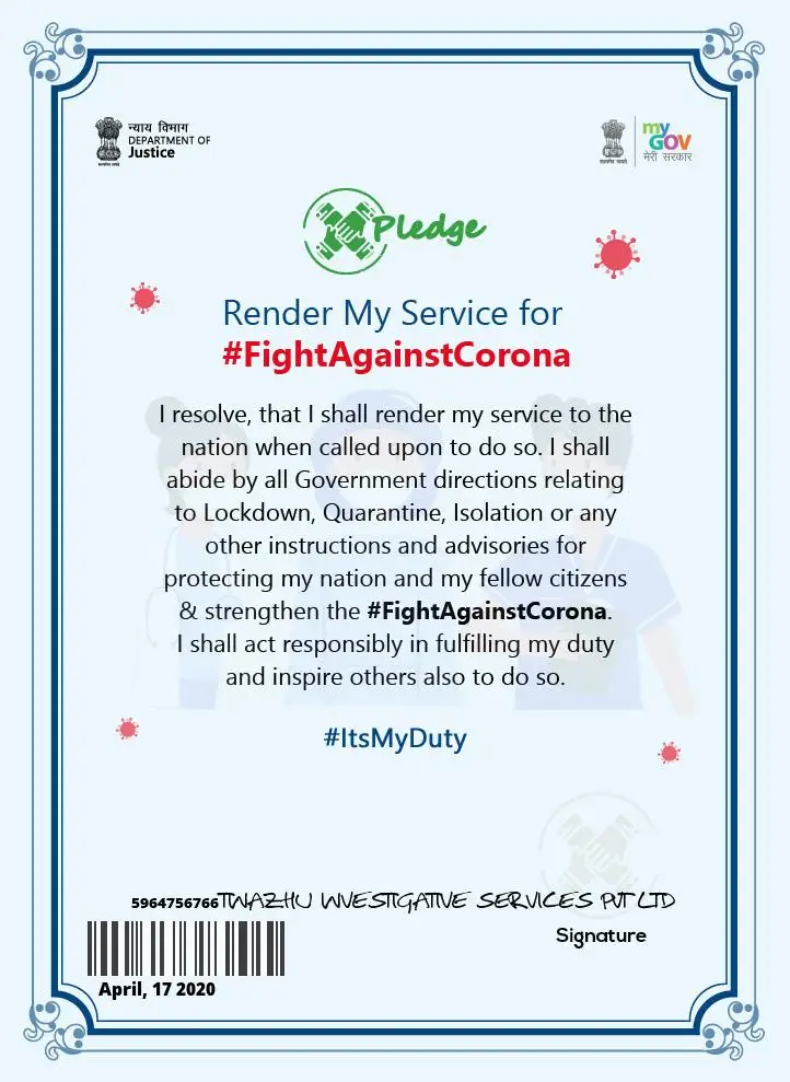 Pledge Certificate 10
