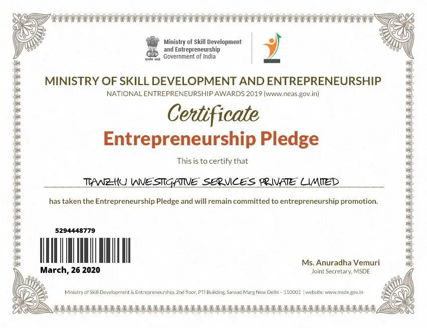 Pledge Certificate 11